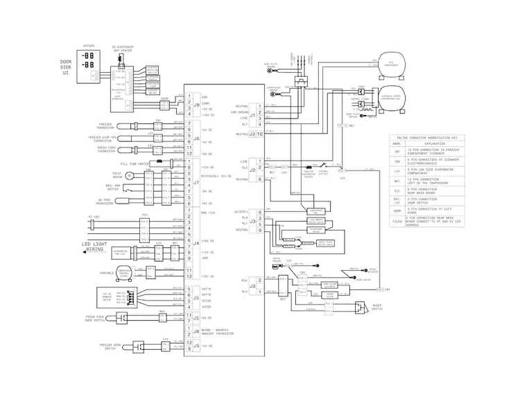 Wiring Diagram Diagram and Parts List for FPSC2277RF0  Frigidaire Refrigerator