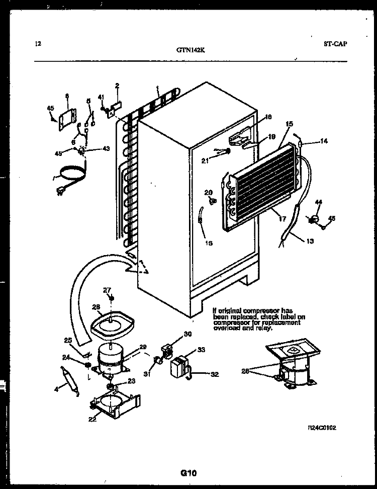 SYSTEM AND AUTOMATIC DEFROST PARTS Diagram and Parts List for GTL142BK3  Frigidaire Refrigerator