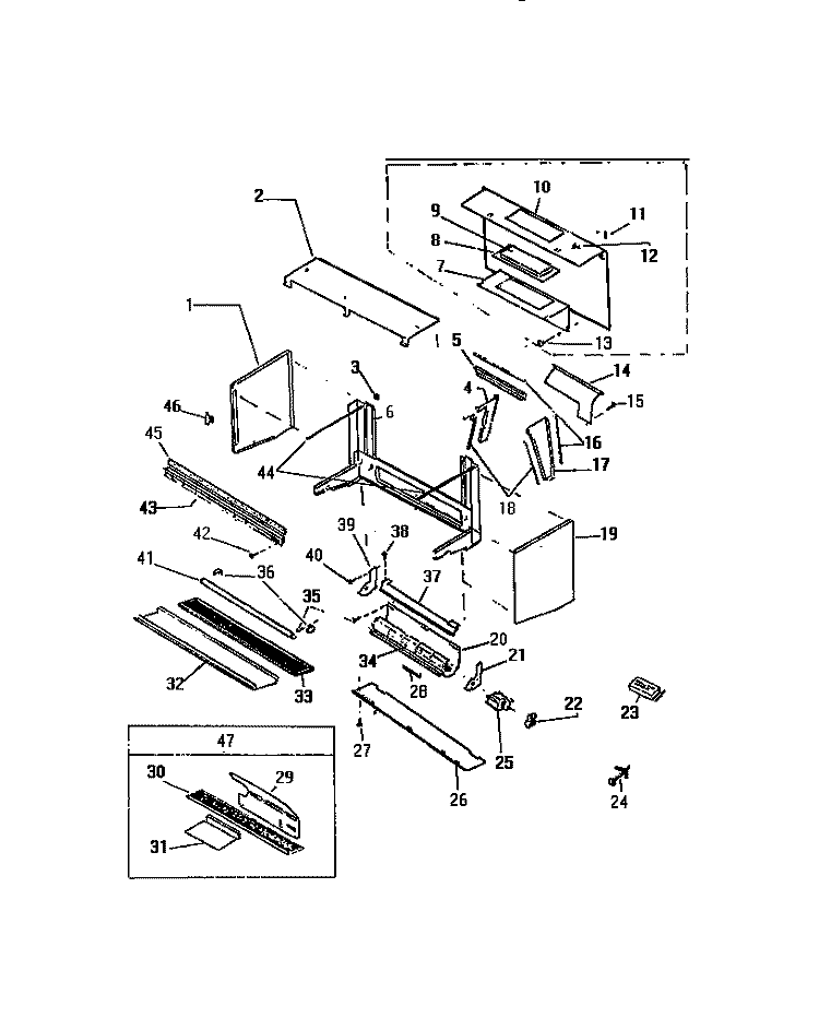 MOUNTING PLATE Diagram and Parts List for KM777GXM1  Frigidaire Microwave Oven Combo
