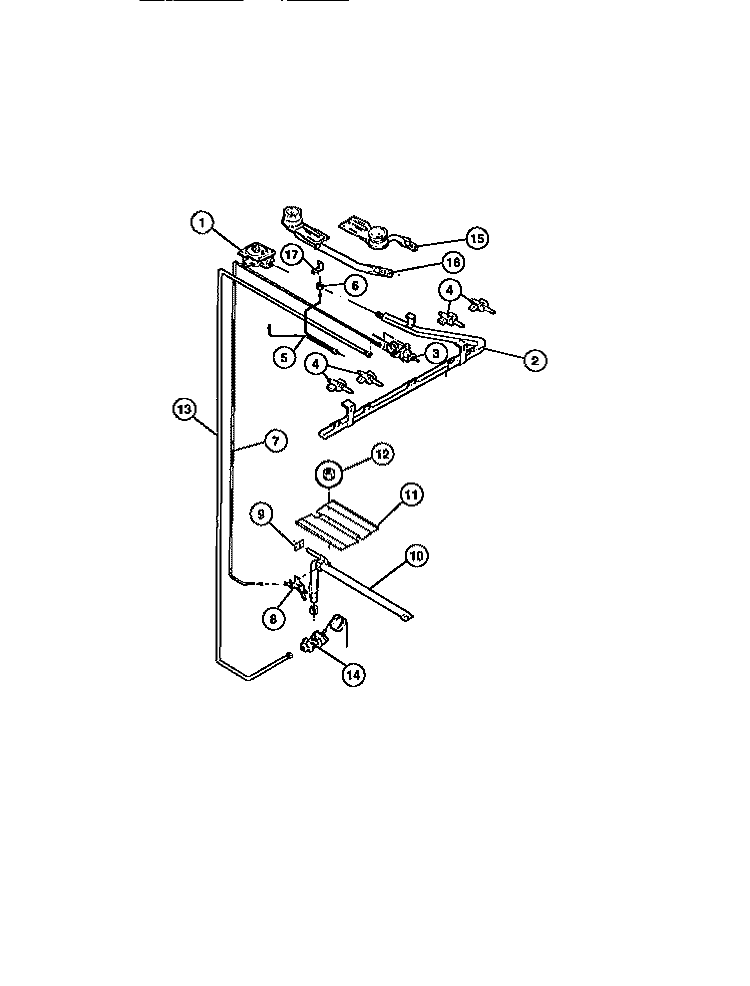 BURNERS Diagram and Parts List for CGC3M2DXC  Gibson Range