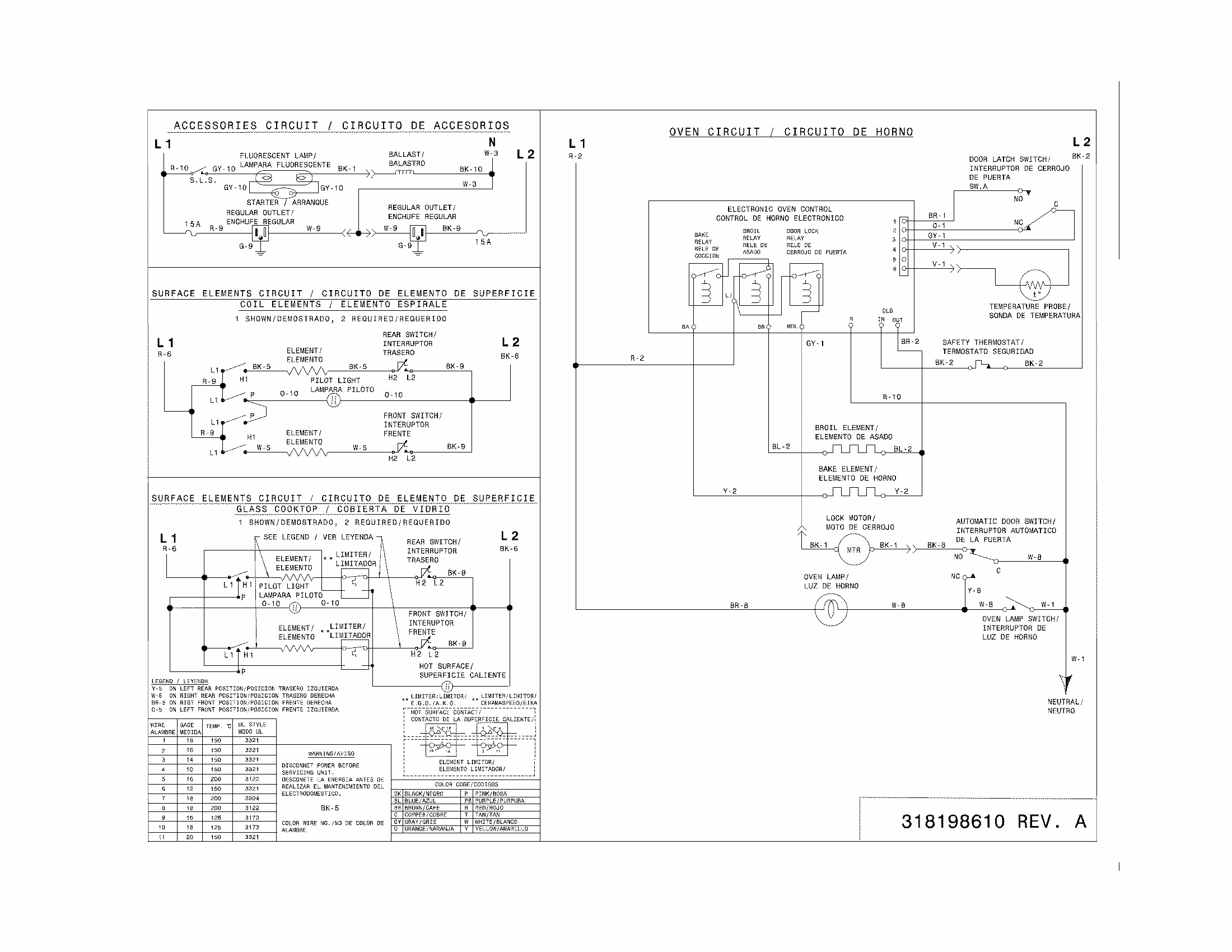 Wiring Diagram Diagram and Parts List for 79090102206  Kenmore Range