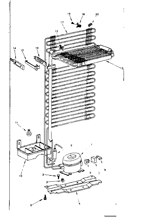 Cooling Unit Parts Diagram and Parts List for 5648660291  Kenmore Refrigerator