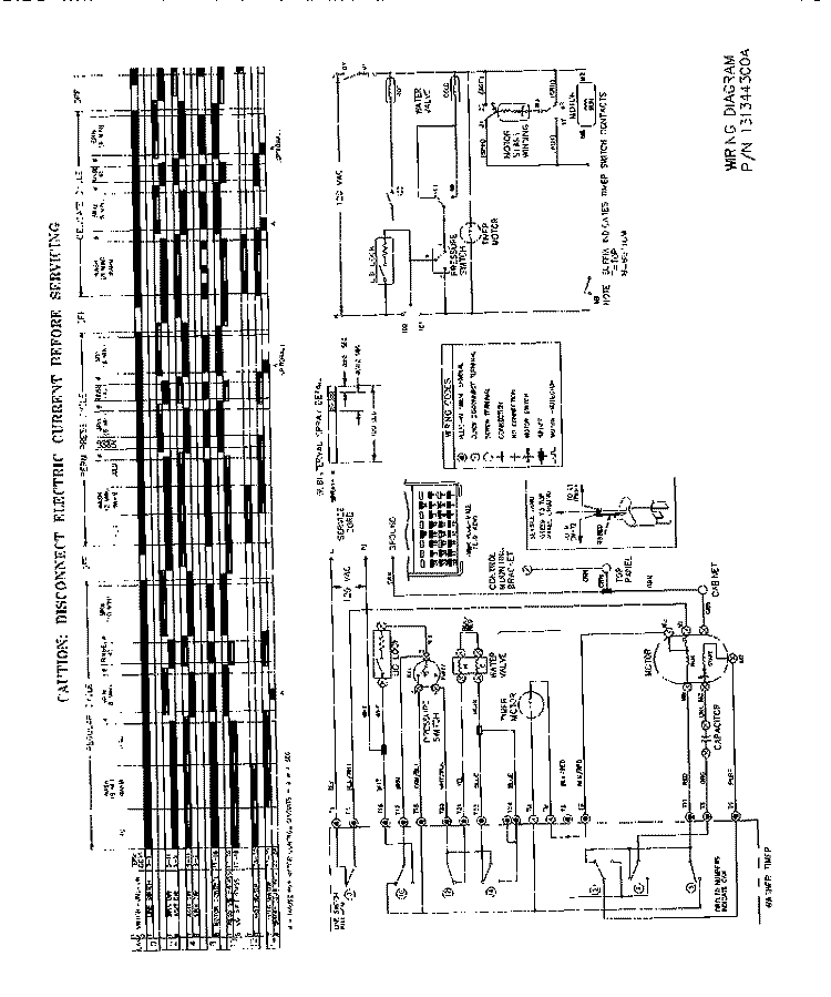 WIRING DIAGRAM Diagram and Parts List for GWX223RBW2  Gibson Washer