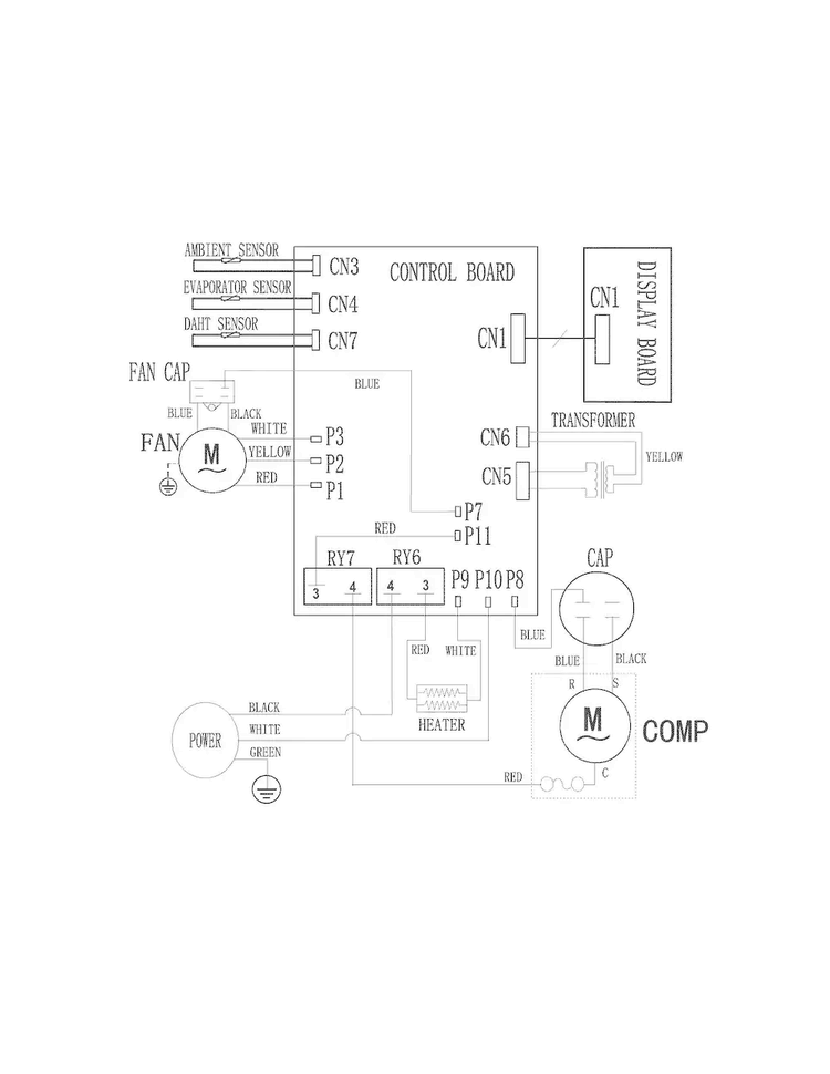 Wiring Diagram Diagram and Parts List for FRA25ESU217  Frigidaire Air Conditioner