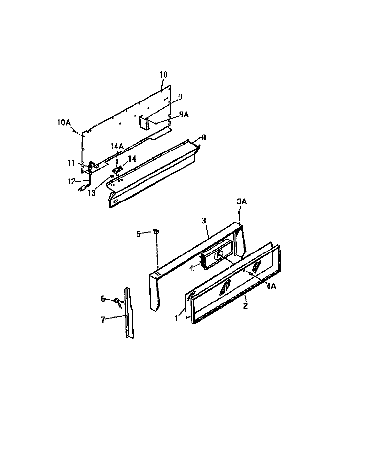 BACKGUARD Diagram and Parts List for GF716HXH2  Frigidaire Wall Oven