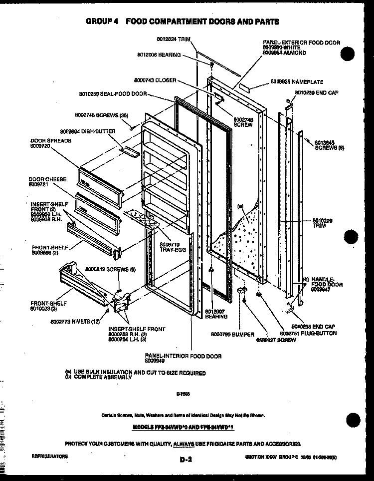 POWER CONTROL Diagram and Parts List for MC1380E2  Frigidaire Microwave