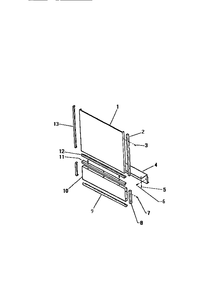 OUTER DOOR Diagram and Parts List for DWU4005W3  Kelvinator Dishwasher