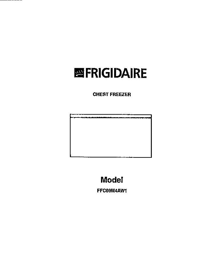 COVER Diagram and Parts List for FFC09M4AW1  Frigidaire Freezer