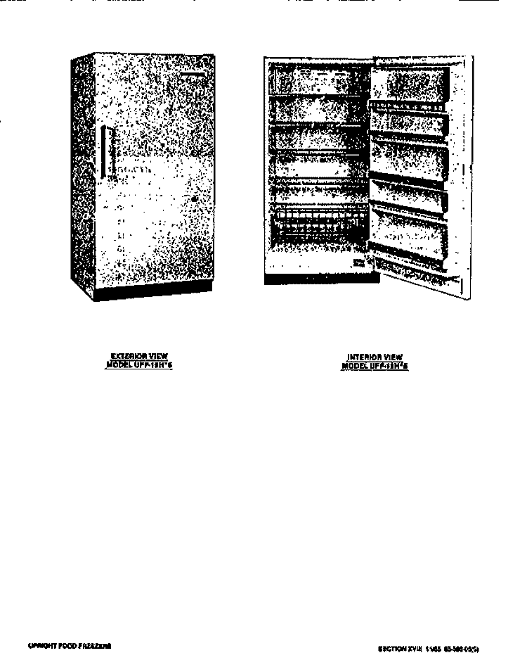 COVER Diagram and Parts List for UFP19HW5  Frigidaire Freezer