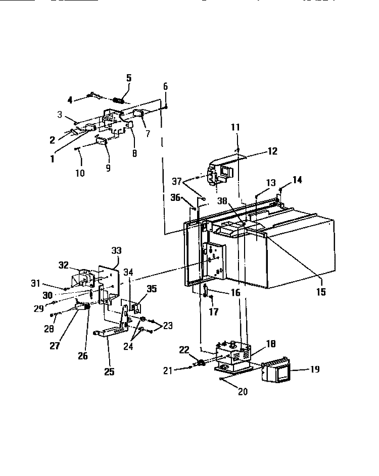 LOCK MECHANISM Diagram and Parts List for KM750HXM  Frigidaire Microwave
