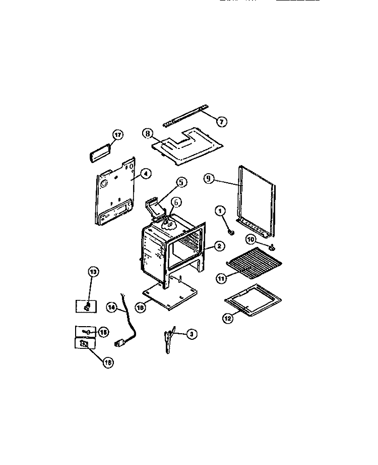 BODY PARTS Diagram and Parts List for 30-1149-23-01  Tappan Range
