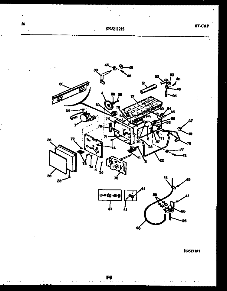 ICE MAKER AND INSTALLATION PARTS Diagram and Parts List for RS249NCD0  Frigidaire Refrigerator