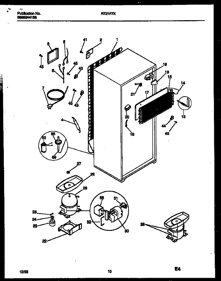 SYSTEM AND AUTOMATIC DEFROST PARTS Diagram and Parts List for RT21F7WX3E  Gibson Refrigerator