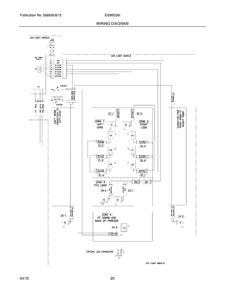 WIRING DIAGRAM Diagram and Parts List for EI28BS36IB1  Electrolux Refrigerator