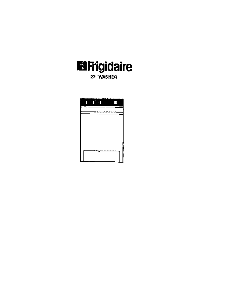 COVER Diagram and Parts List for WDSDLW0  Frigidaire Washer