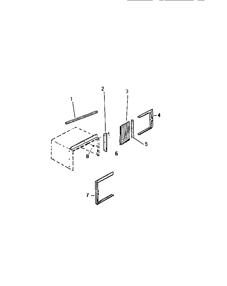 WINDOW MOUNTING PARTS Diagram and Parts List for SH206C1QA  Kelvinator Air Conditioner