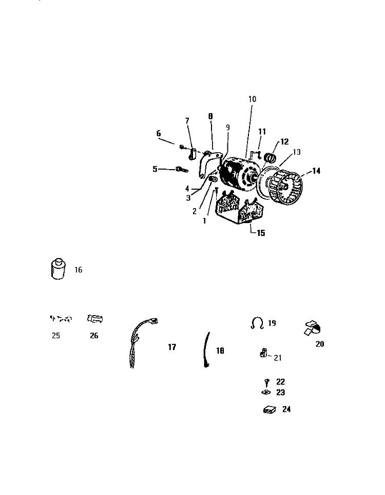 MOTOR, MISCELLANEOUS Diagram and Parts List for DG400EXD4  Frigidaire Dryer