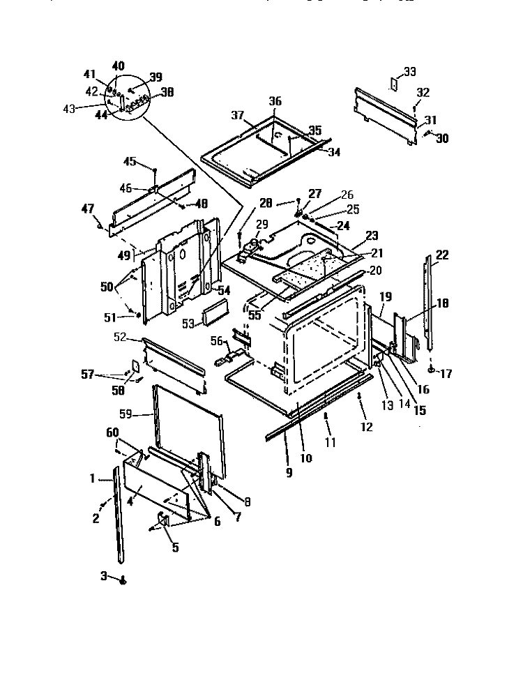 PANELS Diagram and Parts List for KS860GDK1  Frigidaire Range