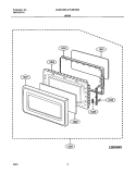 DOOR Diagram and Parts List for GLMB186KS01  Frigidaire Microwave