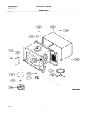 OVEN CAVITY Diagram and Parts List for GLMB186KS01  Frigidaire Microwave