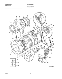TUB & MOTOR Diagram and Parts List for 41739012891  Frigidaire Washer