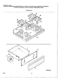 TOP / DRAWER Diagram and Parts List for GGF354BHWB  Gibson Range