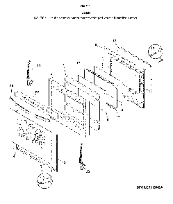 Door Diagram and Parts List for 79074512910  Kenmore Range