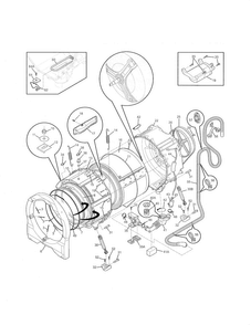 Motor/tub Diagram and Parts List for FAFW3921NW0  Frigidaire Washer