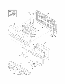 Backguard Diagram and Parts List for 79078023300  Kenmore Range