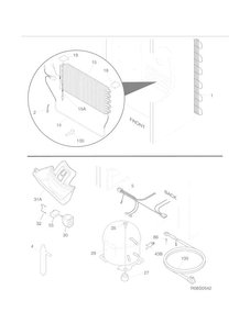 System Diagram and Parts List for 25327002410  Kenmore Freezer