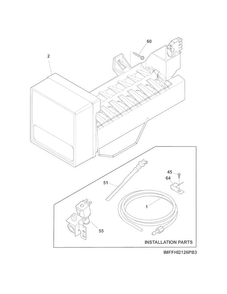 Ice Maker Diagram and Parts List for FFHI1826LBB  Frigidaire Refrigerator