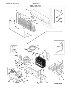 Cooling System Diagram and Parts List for FPBG2278UF5  Frigidaire Refrigerator