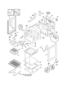 Body Diagram and Parts List for CFEF366GCF  Frigidaire Range
