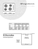 COVER Diagram and Parts List for FEC30C4AQD  Frigidaire Cooktop