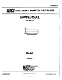 COVER Diagram and Parts List for IK8 (M-1)  Frigidaire Ice Maker