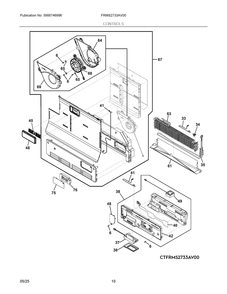 Controls Diagram and Parts List for FRMS2733AV00  Frigidaire Refrigerator