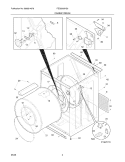 CABINET/DRUM Diagram and Parts List for FEQ5000HS0  Frigidaire Dryer