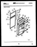 DOOR PARTS Diagram and Parts List for RT17F3WT3C  Gibson Refrigerator