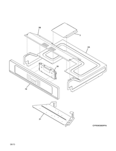 Control Panel Diagram and Parts List for FPEW3085PFA  Frigidaire Wall Oven