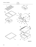 SHELVES Diagram and Parts List for CRT185ILB4  Frigidaire Refrigerator