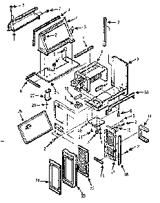 Grill And Duct Parts-b Diagram and Parts List for 5648755380  Kenmore Microwave