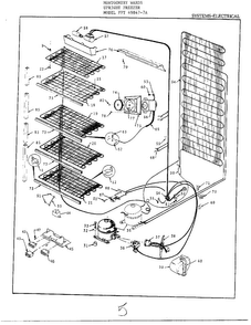 Systems/electrical Diagram and Parts List for 49847A  Frigidaire Freezer