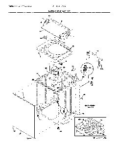 Lower cabinet/top Diagram and Parts List for FLCG7522AW1  Frigidaire Washer Dryer Combo
