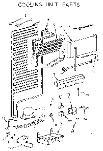 Cooling Unit Diagram and Parts List for 5649610480  Kenmore Refrigerator