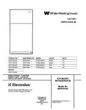 COVER Diagram and Parts List for WRT21S4AQ2  Westinghouse Refrigerator