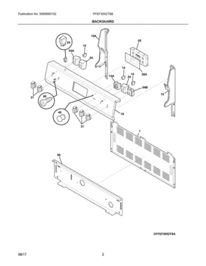 Part Location Diagram of 5304509173 Frigidaire PANEL