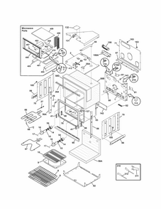 Lower Oven Diagram and Parts List for 79047854401  Kenmore Microwave