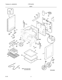 BODY Diagram and Parts List for CFEF320GSA  Frigidaire Range
