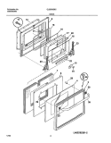 DOOR Diagram and Parts List for GLEB30S8CBA  Frigidaire Wall Oven