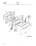 DOOR Diagram and Parts List for FED300ASC  Frigidaire Range